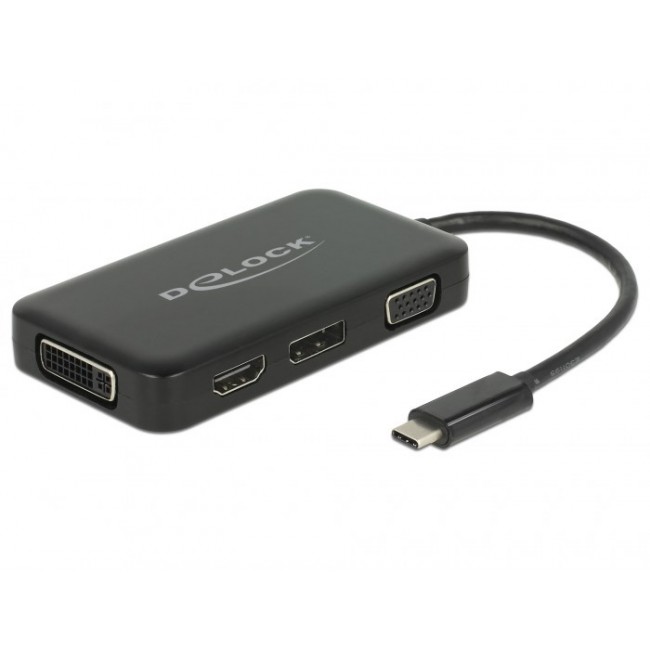 DeLOCK 63929 laptop dock/port replicator USB 2.0 Type-C Black