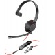 HP Poly Blackwire 5210 Monaural USB-C Headset +3.5mm Plug +USB-C/A Adapter