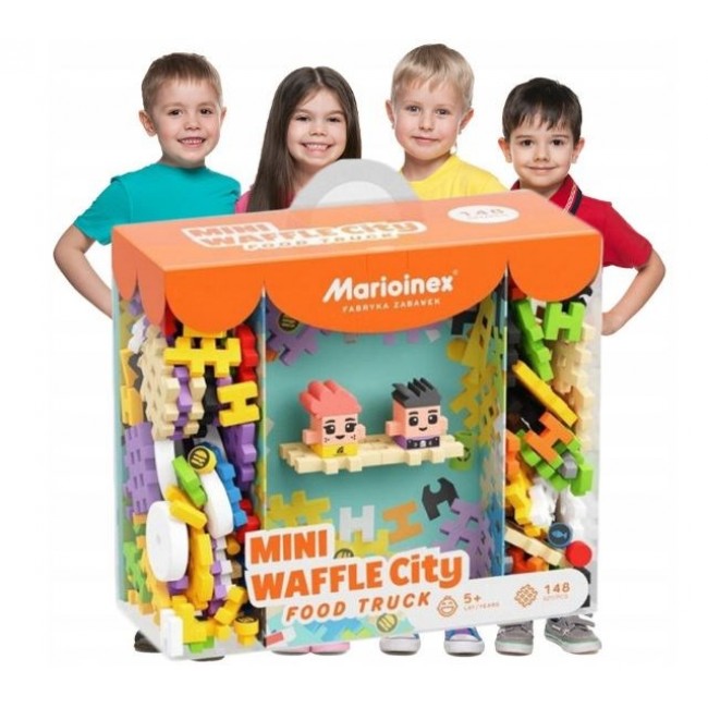 Marioinex Mini Waffle Building Blocks City: Food Truck, 148 pieces