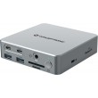 Conceptronic DONN25G 15-in-1 DisplayLink USB 3.2 Gen 2 Docking Station, Triple 4K60Hz Display, HDMI x 2, DisplayPort, USB-C 10Gbps x 2, USB-A 10Gbps x 2, USB-A 5Gbps x 2, SD, TF/MicroSD, GbE, Audio, DC in, Security Slot, PD 3.0