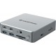 Conceptronic DONN25G 15-in-1 DisplayLink USB 3.2 Gen 2 Docking Station, Triple 4K60Hz Display, HDMI x 2, DisplayPort, USB-C 10Gbps x 2, USB-A 10Gbps x 2, USB-A 5Gbps x 2, SD, TF/MicroSD, GbE, Audio, DC in, Security Slot, PD 3.0