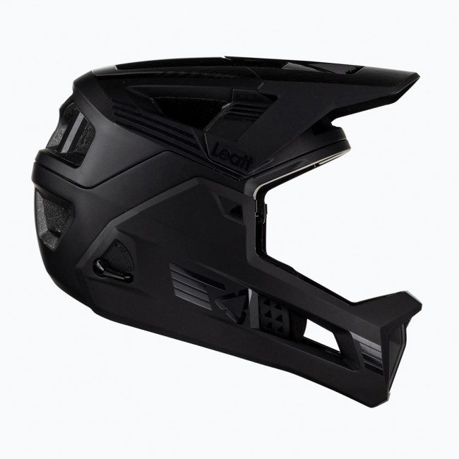 LEATT MTB Enduro 4.0 V23 bicycle helmet with removable chin bar, size L, black