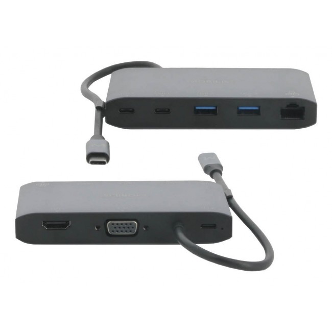 Mobilis 020027 laptop dock/port replicator Wired USB 3.2 Gen 1 (3.1 Gen 1) Type-C Grey