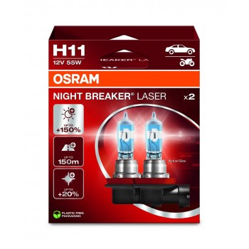 Bulb H11 12V 55W PGJ 19-2 (Set of 2) up to 150 m
