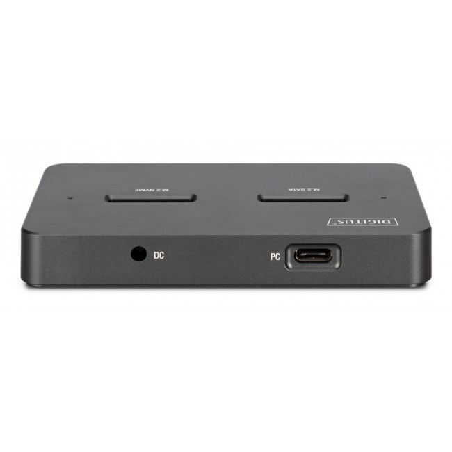 Digitus M.2 NVMe + M.2 SATA SSD docking station with SD Express card reader, USB-CTM