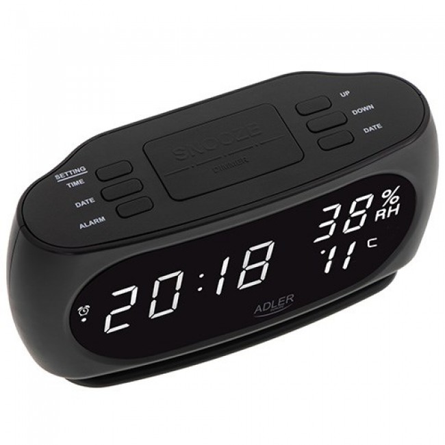 Adler AD 1186 alarm clock Digital alarm clock Black