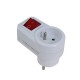 Esperanza ELK301W Electrical Splitter 1 socket Switch White Esperanza ELK301W Electrical Splitter 1 socket Switch White