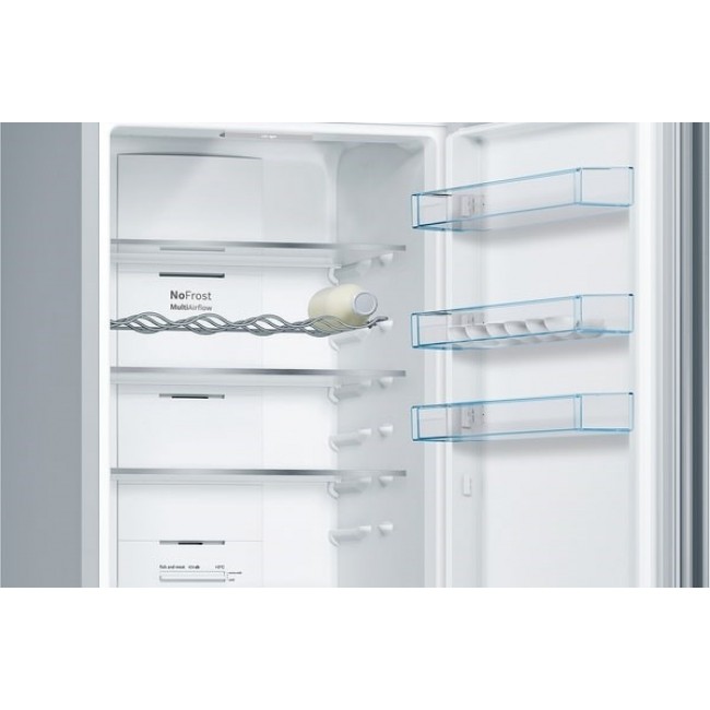 Bosch Serie 4 KGN39VIEB Fridge-Freezer Freestanding 368 L E Stainless Steel