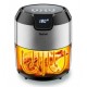 Tefal Easy Fry EY401D Single 4.2 L Stand-alone 1500 W Hot air fryer Black, Stainless steel
