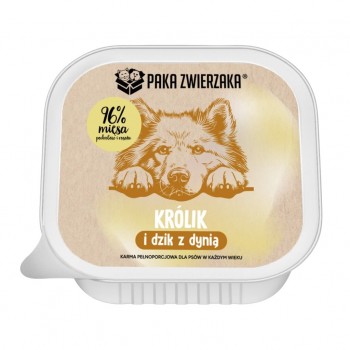 PAKA ZWIERZAKA Rabbit and boar with pumpkin - wet dog food - 150g