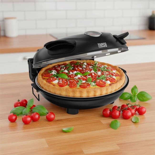 TEESA SUPREME pizza oven, 1200 W, 32 cm, window, removable stone