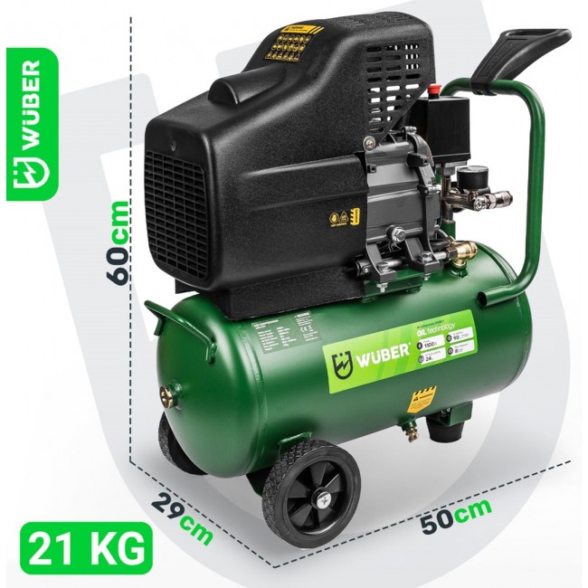 Oil-lubricated compressor 24 L W54001 WUBER