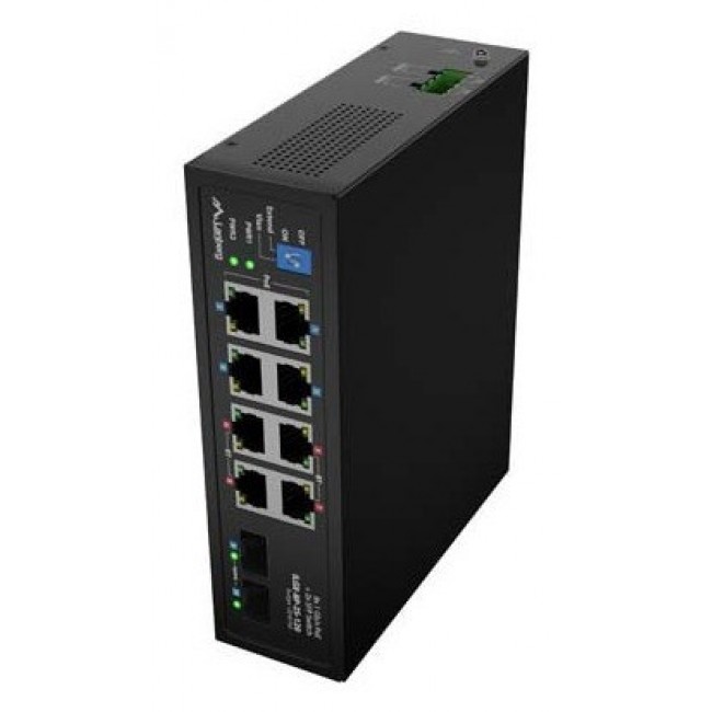 Lanberg ILGE-8P-2S-120 network switch Unmanaged Fast Ethernet (10/100) Power over Ethernet (PoE) 1U Black