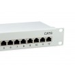 Equip 12-Port Cat.6 Shielded Patch Panel, Light Grey