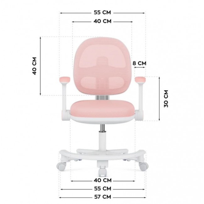 Junior 3.6 Pink swivel chair