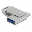 DeLOCK USB 5 Gbps USB-C + Type-A Memory Stick 128 GB - Metal Housing