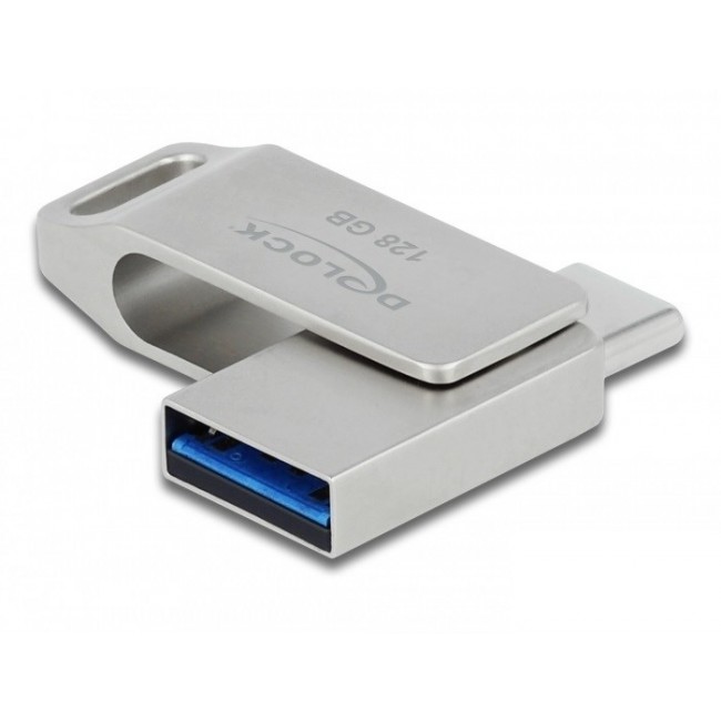 DeLOCK USB 5 Gbps USB-C + Type-A Memory Stick 128 GB - Metal Housing