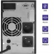 Qoltec Zasilacz awaryjny UPS On-line | Pure Sine Wave | 2kVA | 1.6kW | LCD | USB