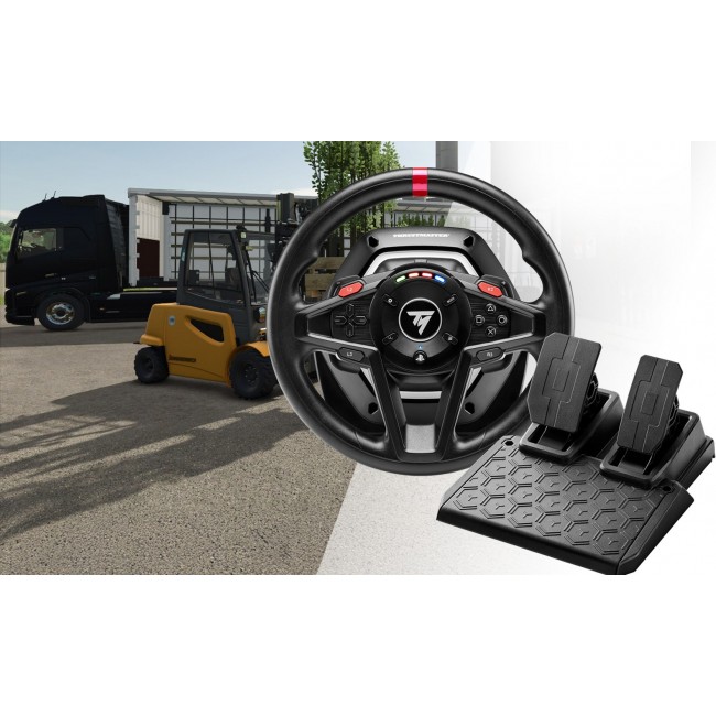 Thrustmaster T128 SimTask Farming Pack Black USB Steering wheel + pedals + shifter Analogue / Digital PC, PlayStation 4, PlayStation 5