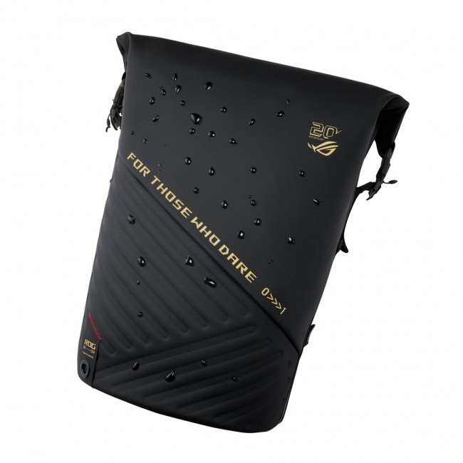 ASUS ROG SLASH Edition 20 backpack Roll top backpack Black Polyester, PU leather