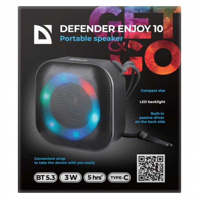 BLUETOOTH SPEAKER DEFENDER ENJOY 10 3W CZARNY BLUETOOTH SPEAKER DEFENDER ENJOY 10 3W CZARNY