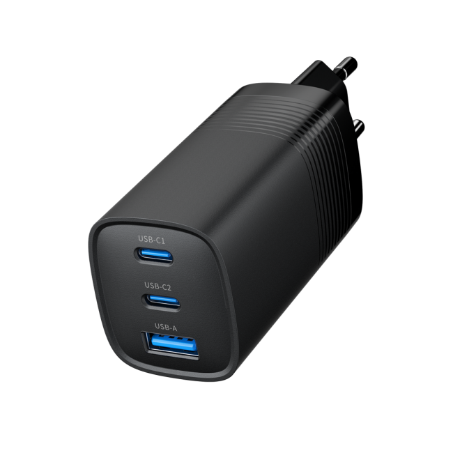 Gembird TA-UC-PDQC65-01-BK mobile device charger Universal Black AC Fast charging Indoor