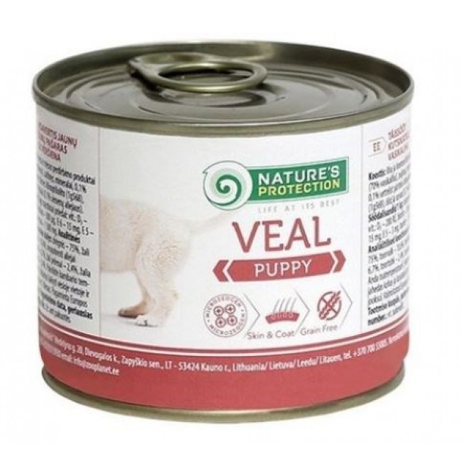 NATURE'S PROTECTION Puppy Veal - wet food for puppies - 200 g NATURE'S PROTECTION Puppy Veal - wet food for puppies - 200 g