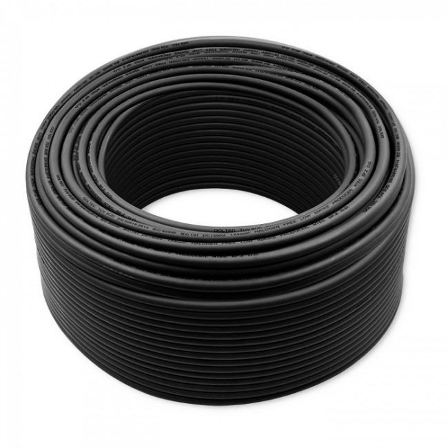 Qoltec 53851 Photovoltaic solar cable | 4mm | 100m | black Qoltec 53851 Photovoltaic solar cable | 4mm | 100m | black