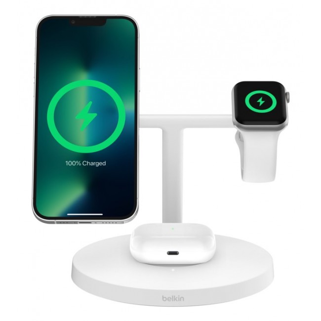 Belkin BoostCharge Pro Headphones, Smartphone, Smartwatch White USB Wireless charging Fast charging Indoor Belkin BoostCharge Pro Headphones, Smartphone, Smartwatch White USB Wireless charging Fast charging Indoor
