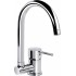 Kitchen faucet with foldable spout