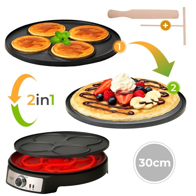 Adler AD 3093 Double-Sided Electric Pancake Maker 2 in 1 Black Adler AD 3093 Double-Sided Electric Pancake Maker 2 in 1 Black
