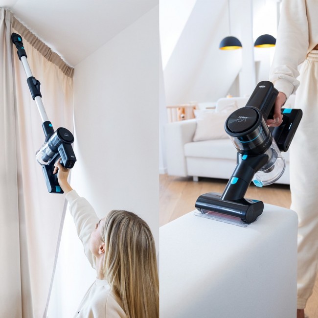 Niceboy ION Hurricane H7 2-in-1 stick vacuum Battery Dry HEPA Bagless 200 W Black, Blue 2.2 Ah
