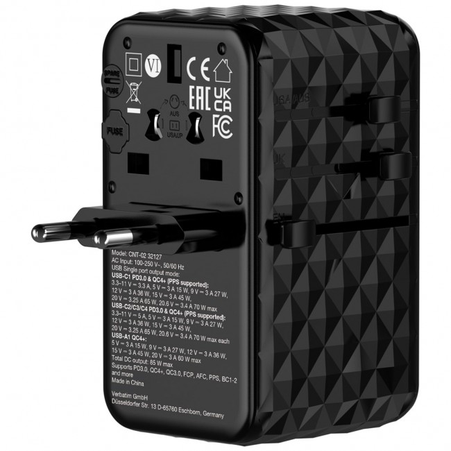 Verbatim Charge 'n' Travel Diamond 85W Retractable Cable CNT-02