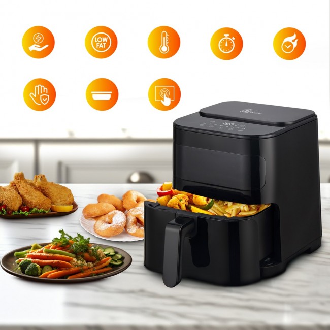 Extralink HOME AIR 5.2L EU SJ-520 fryer Single 1600 W Hot air fryer Black