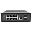 LevelOne IGP-1091 10-Port L3 Managed 2.5 Gigabit PoE Industrial Switch, 2 x 1G/10G SFP+ Uplinks, 8-Port PoE Outputs, Power Budget 480W, 802.3af/at/bt PoE, DIN-Rail, -40 C to 75 C