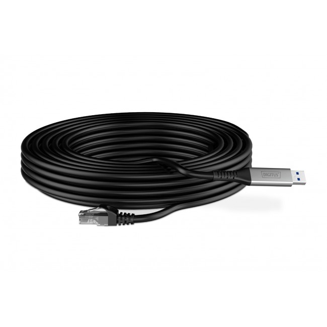 Digitus USB-A - RJ45 Ethernet cable, 1Gbit/s, 10m