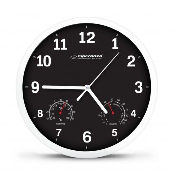 Esperanza EHC016K Mechanical wall clock Round Black