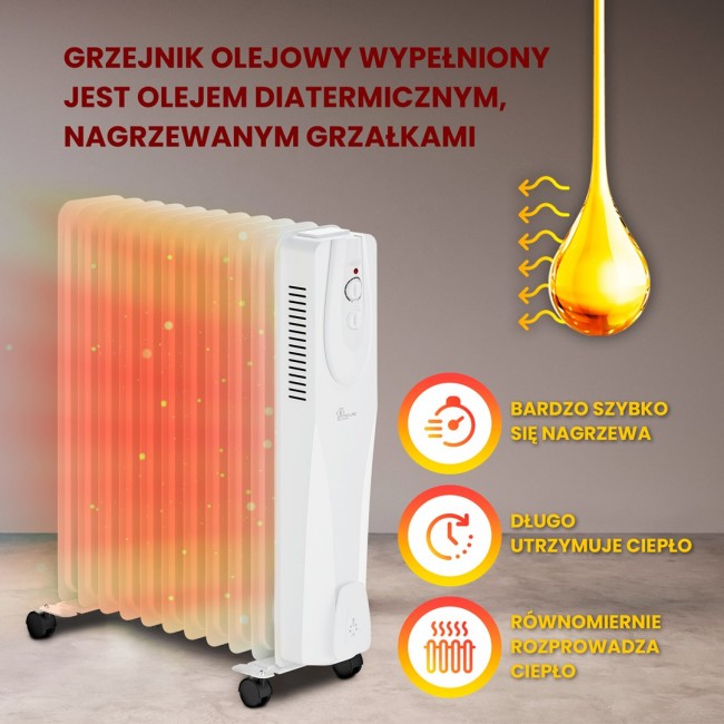 Extralink Oil filled radiator NY-25W1 2500W, 11 fins