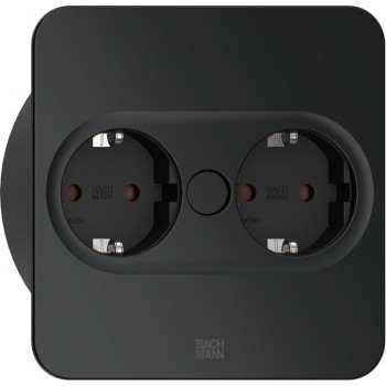 Bachmann 946.101 socket-outlet 2 x Type F Stainless steel