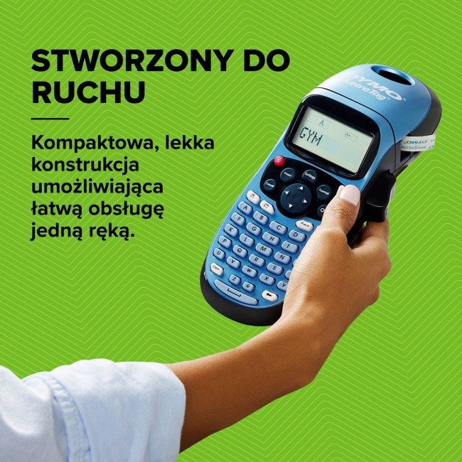 DYMO LetraTag LT-100H Handheld Label Maker | ABC Keyboard Label Printer with Easy-to-Use13 Character LCD Screen | for Home or Office | Blue