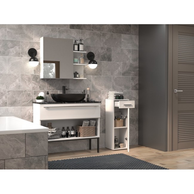 Topeshop NEL V DS BIEL bathroom storage cabinet White