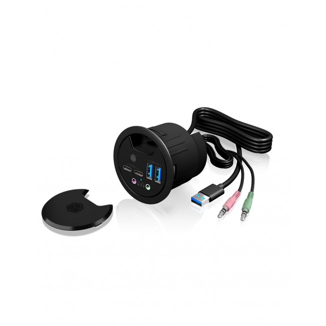 ICY BOX IB-HUB1403B socket-outlet Anthracite ICY BOX IB-HUB1403B socket-outlet Anthracite