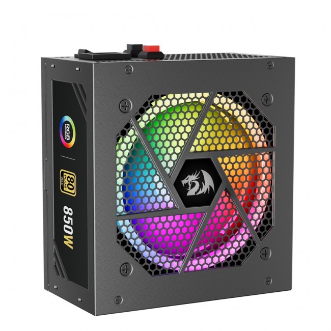REDRAGON GC-PS007-1-V2 850W 80 Plus Gold LED power supply unit Black REDRAGON GC-PS007-1-V2 850W 80 Plus Gold LED power supply unit Black