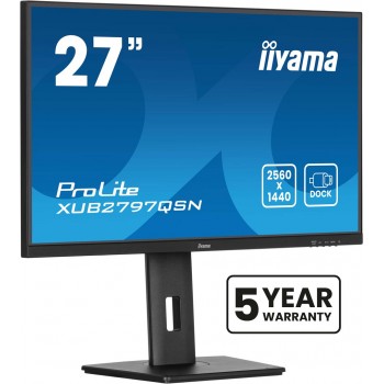 iiyama ProLite 27 QHD IPS technology panel with USB-C dock and RJ45 (LAN)