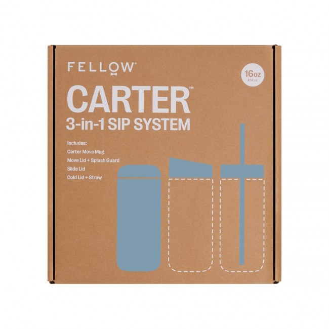 Fellow Carter Move Mug 3-in-1 Travel mug with 3 lids 473 ml Powder Blue Fellow Carter Move Mug 3-in-1 Travel mug with 3 lids 473 ml Powder Blue