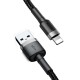 Cable Lightning USB Baseus Cafule 1.5A 2m (gray and black)