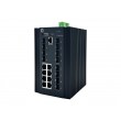 LevelOne 20-Port L2 Plus Managed Industrial Switch, 8 x 1GbE RJ45, 8 x 1GbE SFP, 4 x 1/2.5GbE SFP, DIN-Rail, -40 C to 80 C