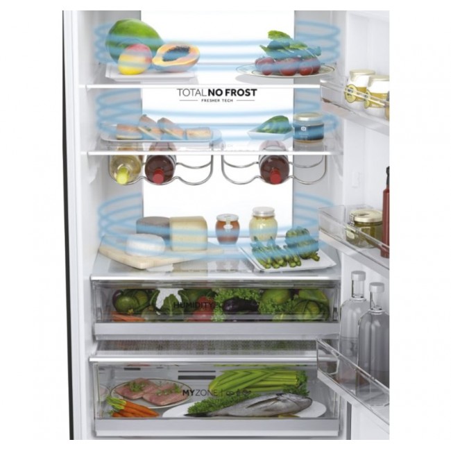 Multidoor refrigerator Haier HTW7720DNGB (black)