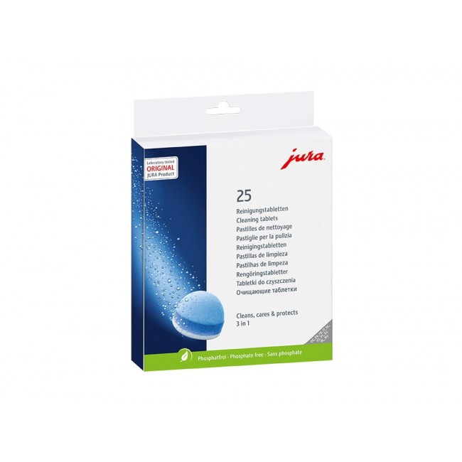 Jura 3-phase cleaning tablets 25 pcs. Jura 3-phase cleaning tablets 25 pcs.