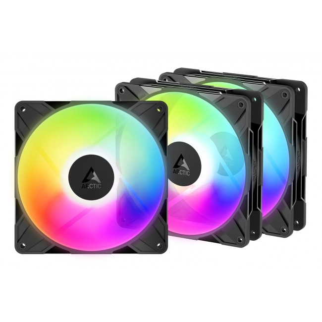 ARCTIC Freezer P14 Pro Reverse A-RGB - 3 Pack - 140 mm A-RGB PWM Fan with Cable Splitter